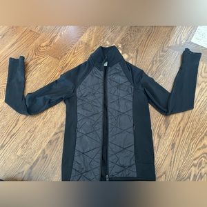 Black athleta running jacket.  Size small but fits like and XS.  Form fitting.